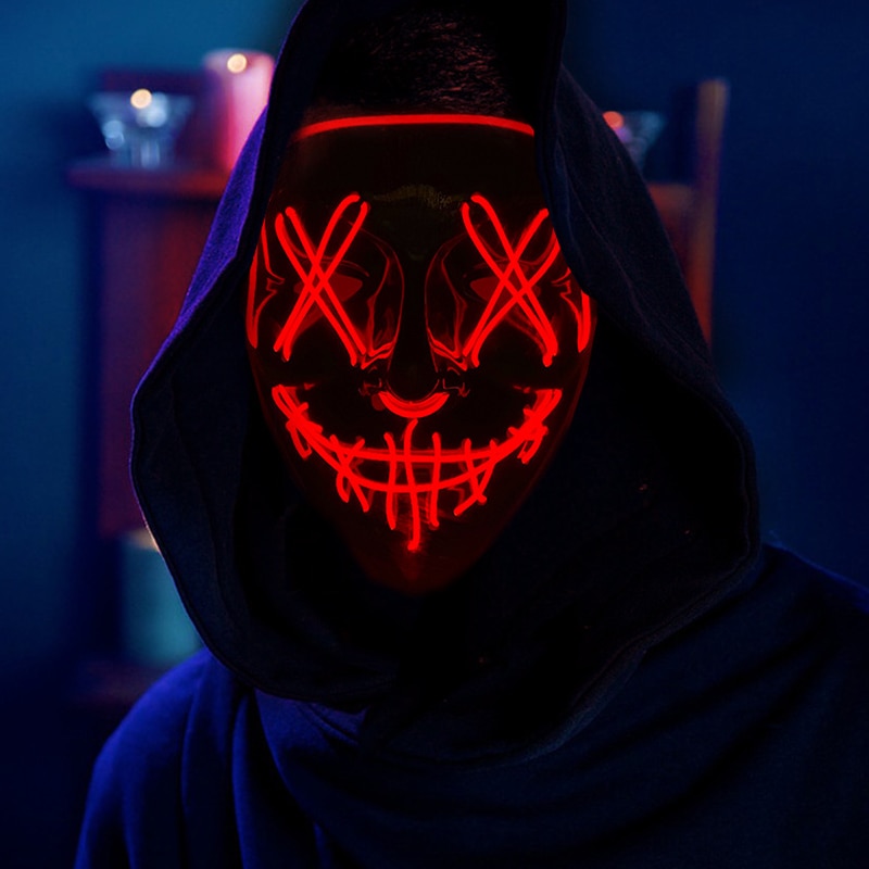 Led Purge Mask Halloween - Halloween Neon Led Purge Mask Masque
