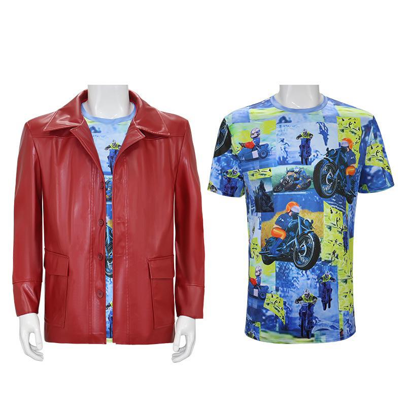 Men Red Leather Jacket Fight C - Glow In The Dark Party Glasses 评论和价格