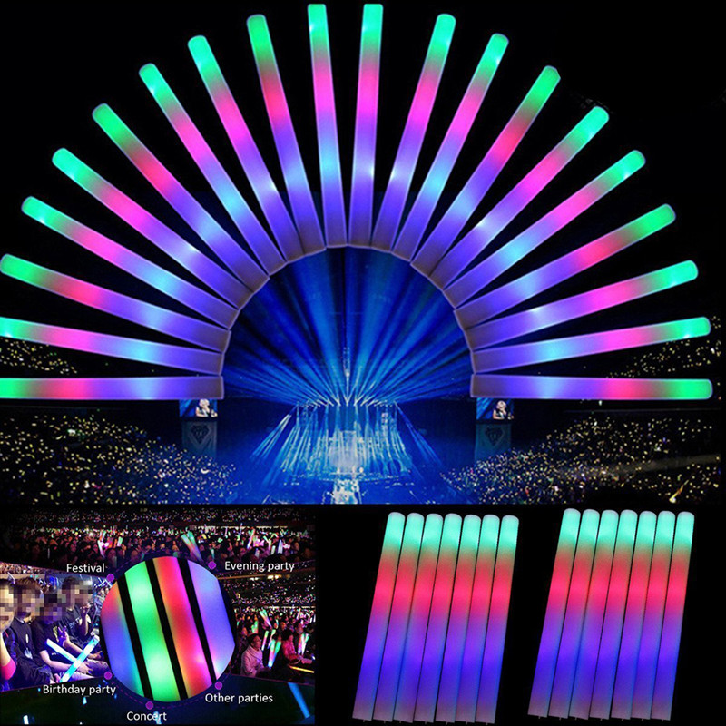 30Pcs Party Decoration LED Col - Flashing Led Foam Sticks Party 评论和价格