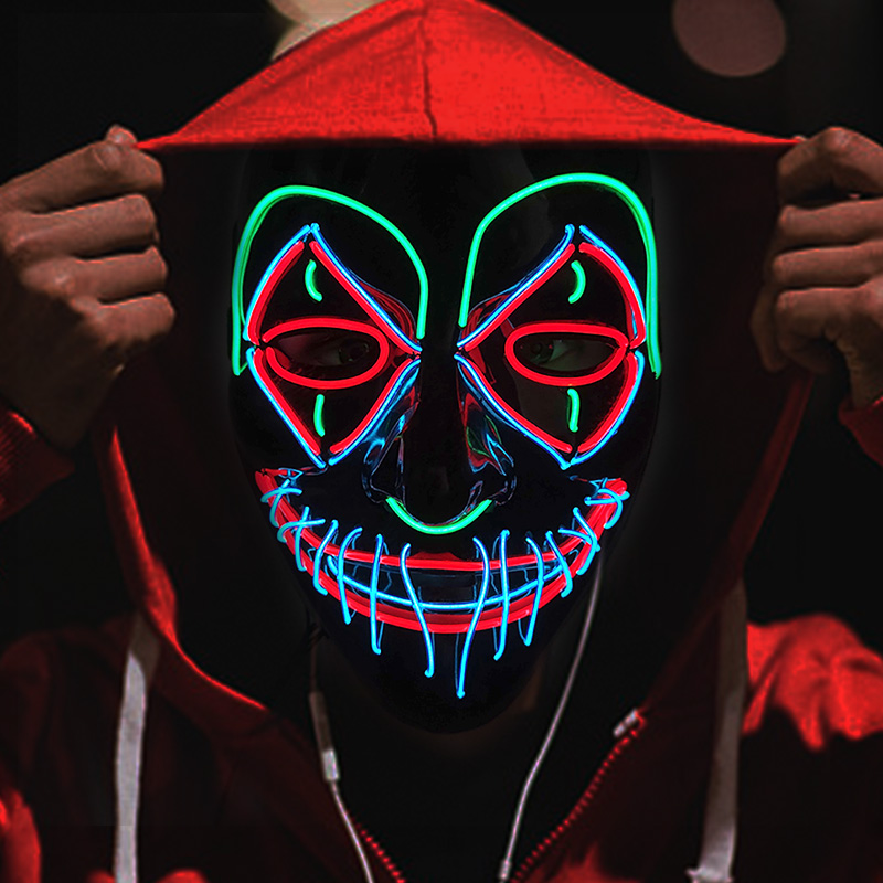 LED Killer Mask Halloween Danc - Led Purge Mask Halloween 评论和价格