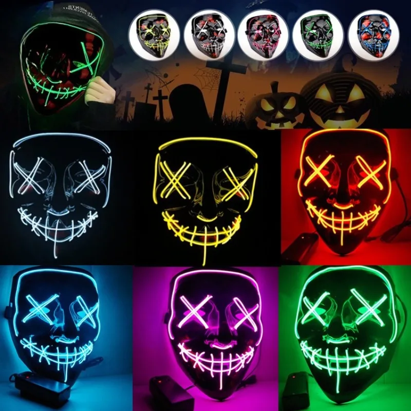 2026 Halloween Party Supplies  - Led Purge Mask Halloween 评论和价格