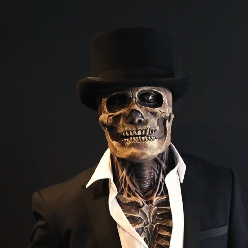 Creepy Brains Skeleton Mask Sk - Led Purge Mask Halloween 评论和价格