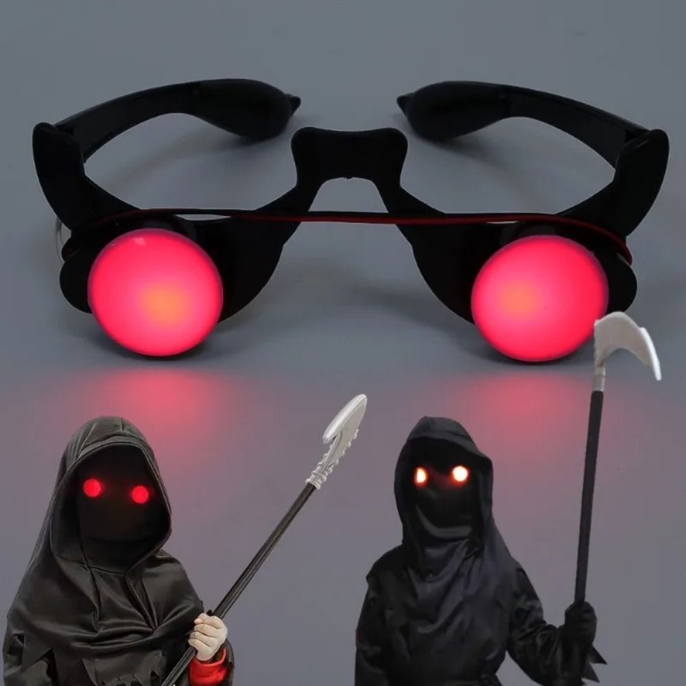 ABS LED Eyewear Red Eyes Glass - Glow In The Dark Party Glasses 评论和价格